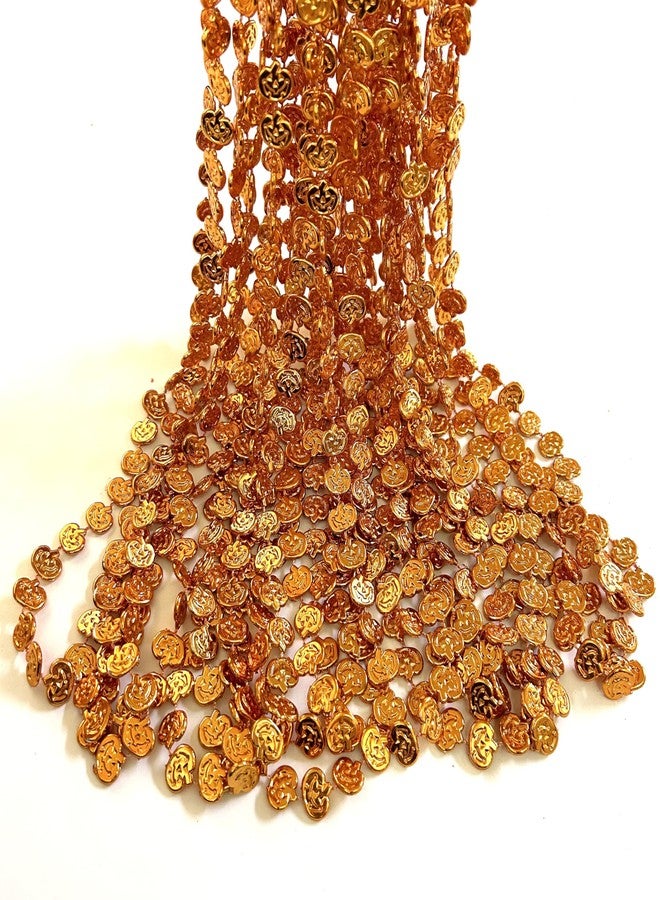 GZYSSL 48 Pcs Halloween Party Pumpkin Shaped Beads Necklaces Halloween Orange Pirate Party Beads Necklaces Decorations Accessory - Image 1